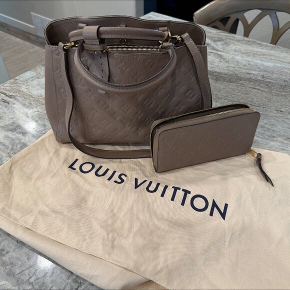Louis Vuitton Empreinte Montaigne MM Leather Purse and matching Wallet - Picture 1 of 10